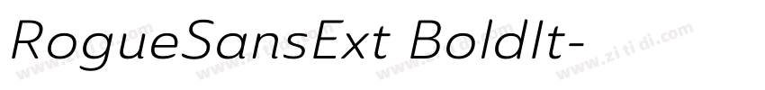 RogueSansExt BoldIt字体转换